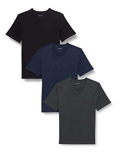 BOSS Herren R-Neck T-Shirt, 3er Pack Classic, Open Blue 497, XXL von BOSS