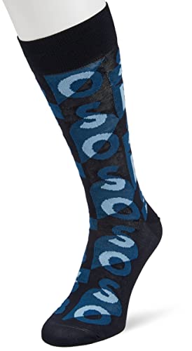 BOSS Herren RS Geometric MC Herrensocken, Dark Blue401, 39-42 von BOSS