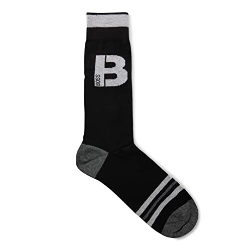 BOSS Herren RS Placed B CC Herrensocken, Black1, 39-42 von BOSS