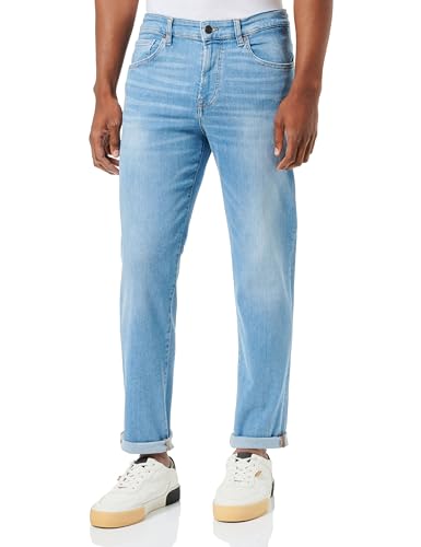 BOSS Herren Re.Maine BC-P Regular-Fit Jeans aus blauem Super-Stretch-Denim Blau 33/30 von BOSS