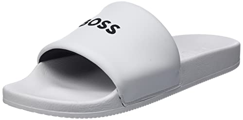 BOSS Herren Reese_slid_napu SLIDE, White100, Einheitsgröße EU von BOSS