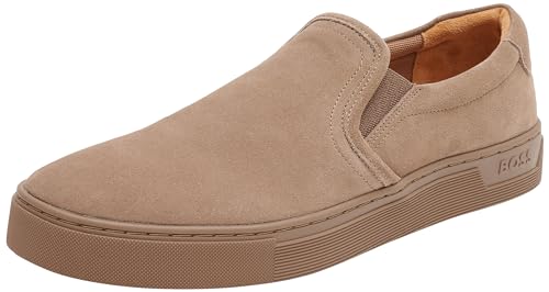 BOSS Herren Rhys_Slon_sdst Slip_ON, Medium Beige263, 41 EU von BOSS