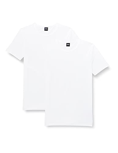 BOSS Herren Round Neck T-Shirt, 2er Pack Modern, White, L von BOSS