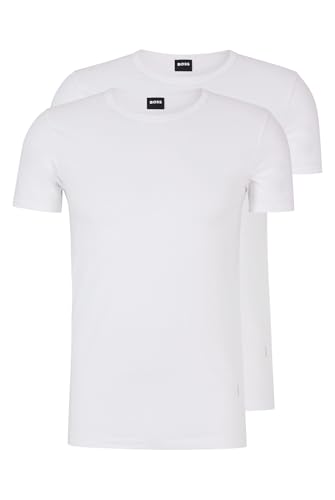 BOSS Herren Round Neck T-Shirt, 2er Pack Modern, White, XXL von BOSS