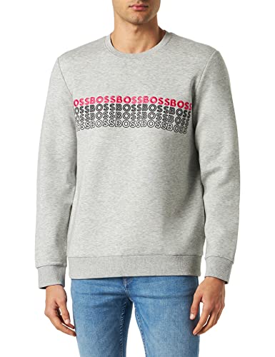 BOSS Herren Salbo 1 10236288 01 Sweatshirt, Light/Pastel Grey59, XL von BOSS