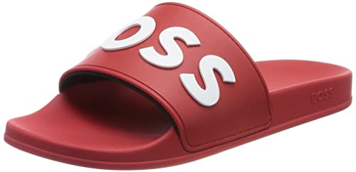 BOSS Herren Kirk rblg Slide, Bright Red628, 44 EU von BOSS