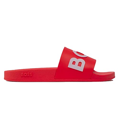 BOSS Herren Sandale Kirk_Slid 50488911, Bright Red, UK 13, EU 47 von BOSS