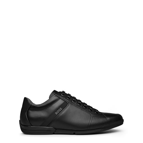 BOSS Men Saturn_Lowp_lux4 A_N Sneaker Black 46 EU von BOSS