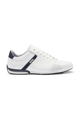 BOSS Men Saturn_Lowp_lux4 A_N Sneaker White 46 EU von BOSS