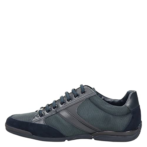 BOSS Herren Schuhe Schnürschuhe Halbschuhe Sneaker Saturn Low Top, Farbe:Blau, Schuhgröße:EUR 42, Artikel:-401 Dark Blue von BOSS