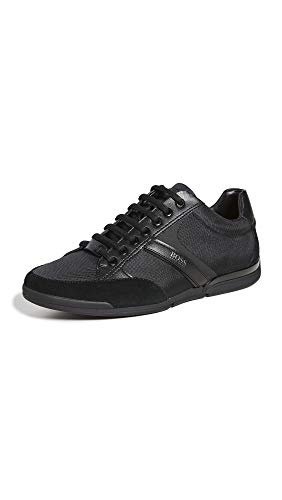 BOSS Herren Saturn Profile Low Top Sneaker, schwarz, 42 EU von BOSS