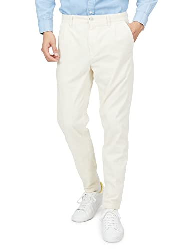 BOSS Herren Trousers Trousers Flat, Open White, 32W / 32L EU von BOSS