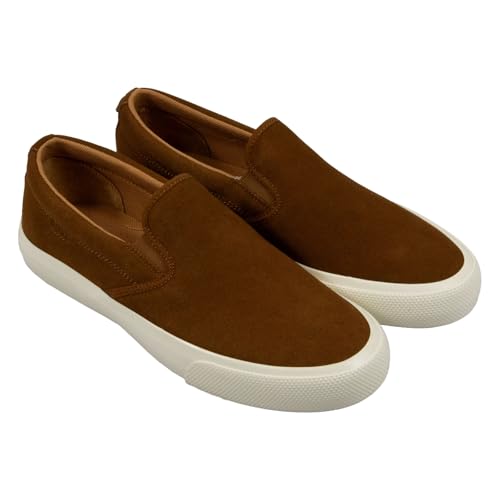 BOSS Herren Schuhe Freizeitschuh Slip-On Sneaker Aiden_Slon_sd, Farbe:Braun, Schuhgröße:EUR 42, Artikel:-212 medium Brown von BOSS
