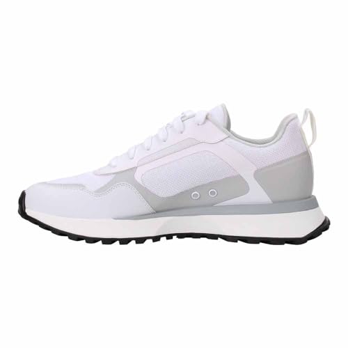 BOSS Herren Schuhe Halbschuhe Turnschuhe Sneakers Jonah Runn merb, Farbe:Weiß, Schuhgröße:EUR 46, Artikel:-100 White von BOSS