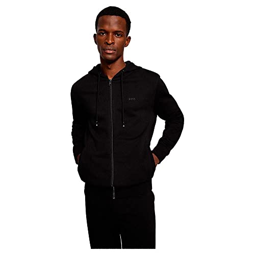 BOSS Herren Seeger 92 Hoodie aus French Terry mit Reißverschluss und Logo-Print Schwarz001 XL BOSS Herren Seeger 92 Hoodie aus French Terry mit Reißverschluss und Logo-Print Schwarz001 XL von BOSS
