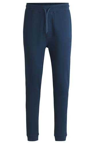 BOSS Herren Sestart Jogginghose aus Baumwoll-Terry mit Logo-Aufnäher Hellblau XL von BOSS