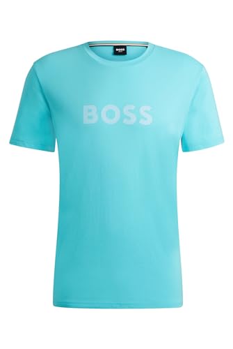 BOSS Herren Shirt Crew-Neck T-Shirt RN, Farbe:Türkis, Artikel:-442 Turquoise Aqua, Größe:L von BOSS