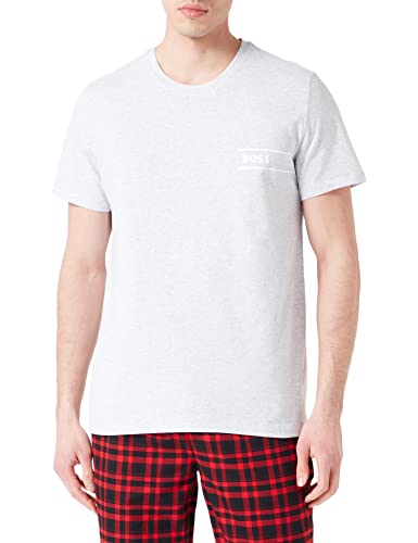 BOSS Herren Shirt Kurzarmshirt T-Shirt RN 24, Farbe:Grau, Artikel:-041 Silver Grey, Größe:XL von BOSS