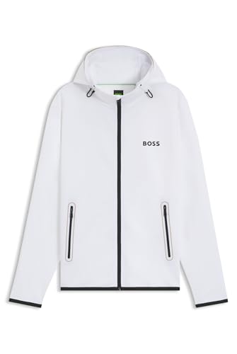 BOSS Herren Sicon TOC Active Hoodie aus Stretch-Gabardine mit Reißverschluss und Thermoregulierung Weiß XXXL BOSS Herren Sicon TOC Active Hoodie aus Stretch-Gabardine mit Reißverschluss und Thermoregulierung Weiß XXXL von BOSS