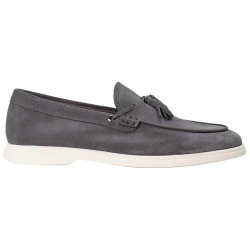 BOSS Herren Sienne_Mocc_sdnp Loafer, Medium Grey35, 39 EU von BOSS