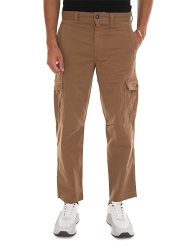 BOSS Herren Sisla-5-Cargo Cargohose aus Stretch-Baumwolle Hellbeige 50 von BOSS