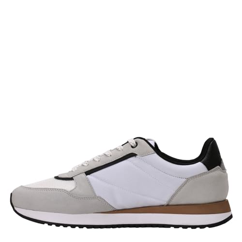 BOSS Herren Sneaker Freizeitschuh Schnürschuh Turnschuh Halbschuh Kai Runn, Farbe:Weiß, Schuhgröße:EUR 41, Artikel:-121 Open White von BOSS