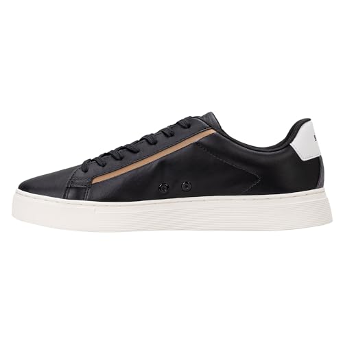 BOSS Herren Sneaker Rhys_Tenn_pusdth, Black, 45 EU / 11 UK von BOSS