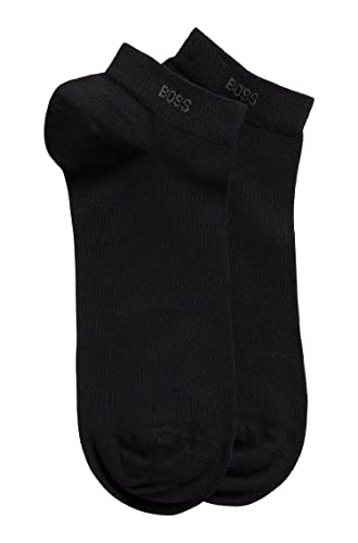 BOSS Herren Sneaker Socken Business Socks AS Uni CC 2 Paar, Farbe:Schwarz, Größe:39-42, Artikel:-001 black von BOSS