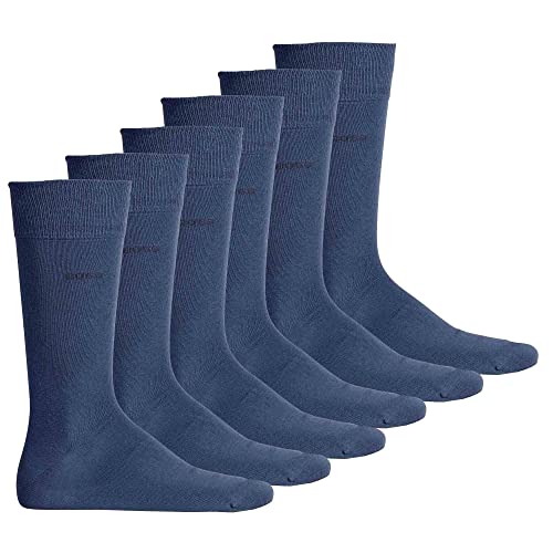 BOSS Herren Socken, Multipack - RS Uni Colors CC, Finest Soft Cotton, Baumwoll-Mix Blau 43-46 6er Pack (2x3P) von BOSS