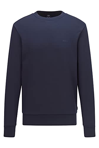 BOSS Herren Stadler 79 Sweatshirt aus Bio-Baumwolle mit French-Terry-Struktur und Logo von BOSS