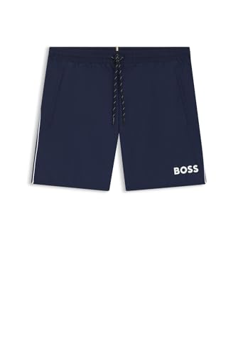 BOSS Herren Starfish Badeshorts mit Kontrast-Logo Dunkelblau L von BOSS
