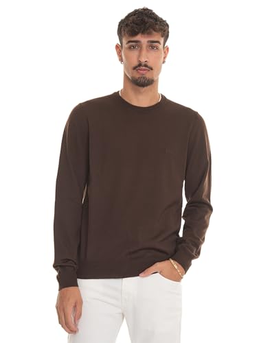 BOSS Herren Strickpullover Botto-L aus Schurwolle braun (25) M von BOSS