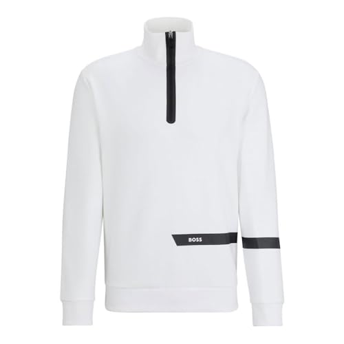 BOSS Herren Sweat 1, White100, L von BOSS