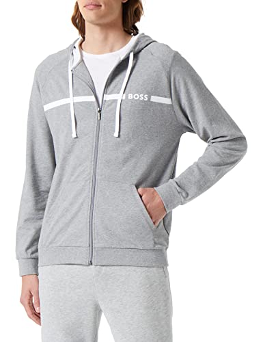 BOSS Herren Sweatjacke Loungewear Homewear Jacke Authentic Jacket H, Farbe:Grau, Größe:2XL, Artikel:-033 medium grey von BOSS