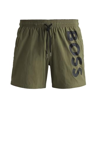 BOSS Herren Swim Short Octopus, Dark Beige251, S von BOSS