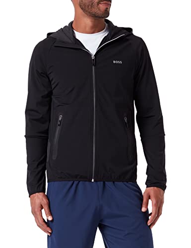 BOSS Herren Swoven Kapuzenpullover, Black1, L von BOSS