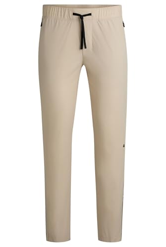 BOSS Herren T Active Move Hose mit Vier-Wege-Stretch für aktive Tage Hellbeige XL von BOSS