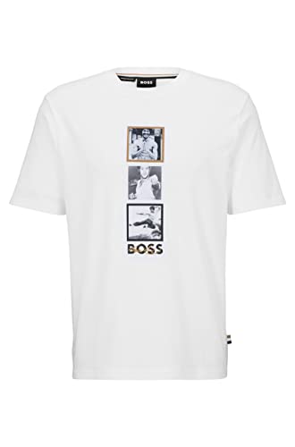 BOSS Herren T Bruce Genderneutrales x Bruce Lee T-Shirt mit speziellem Artwork Weiß XXL von BOSS