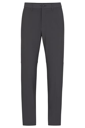 BOSS Herren T Commuter-Reg Regular-Fit Hose aus wasserabweisendem Stretch-Gewebe Dunkelgrau 48 von BOSS