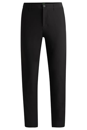 BOSS Herren T Commuter-Reg Regular-Fit Hose aus wasserabweisendem Stretch-Gewebe Schwarz001 54 von BOSS