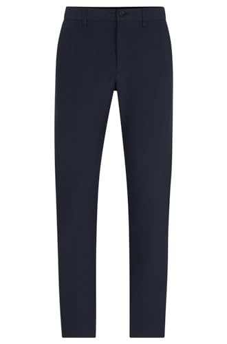 BOSS Herren T Commuter-Slim Slim-Fit Chino aus bügelleichtem Vier-Wege-Stretch Dunkelblau 50 von BOSS