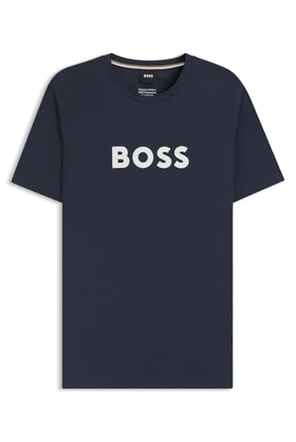 BOSS Herren T-Shirt RN T-Shirt aus Baumwoll-Jersey mit UV-Schutz von SPF 50+ Dunkelblau XXL von HUGO BOSS