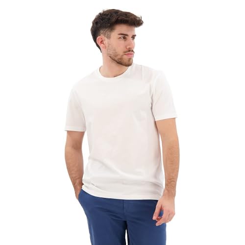 BOSS Herren Tessler 150 Slim-Fit T-Shirt aus merzerisierter Baumwolle Weiß M von BOSS