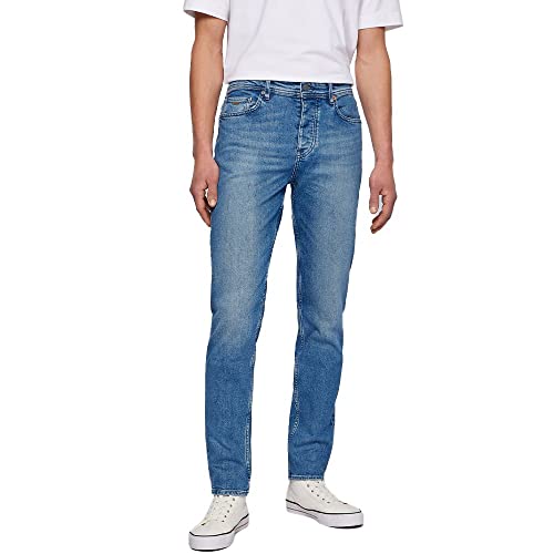 BOSS Herren Taber BC-C Blaue Tapered-Fit Jeans aus bequemem Stretch-Denim Blau 38/34 von BOSS