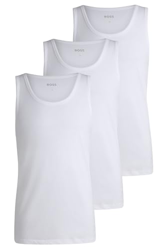 BOSS Herren Tank Top, 3er Pack Classic, White, XL von BOSS