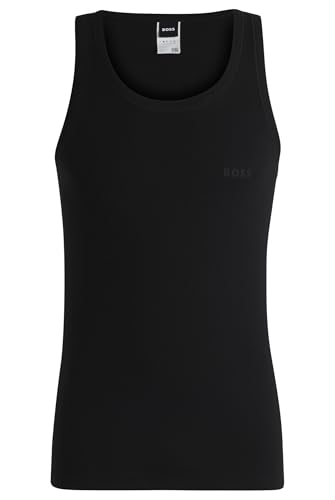 BOSS Herren Tank Top Original Unterhemd aus Bio-Baumwolle mit tonalem Logo Schwarz XXL von BOSS