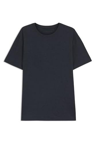 BOSS Herren Taut 73 DB Beckham x T-Shirt aus softem Leinen Dunkelblau L von BOSS
