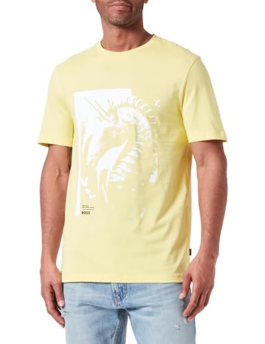 BOSS Herren Te_Sea_Horse T_Shirt, Bright Yellow737, Medium von BOSS