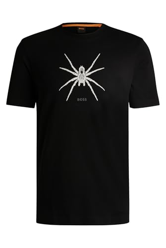 BOSS Herren Te Spiderbat T-Shirt aus Baumwolle mit saisonalem Print und Rundhalsausschnitt Schwarz001 S BOSS Herren Te Spiderbat T-Shirt aus Baumwolle mit saisonalem Print und Rundhalsausschnitt Schwarz001 S von BOSS