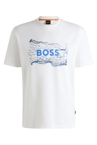 BOSS Herren Te logospace T-Shirt aus Baumwoll-Jersey mit Logo-Artwork Natur101 XXXL von BOSS
